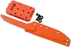 Amare Knives Pocket Peak Fixed, Stonewash Orange G10, Fixed Knife -Knife AS PPF OR 08 amare knives