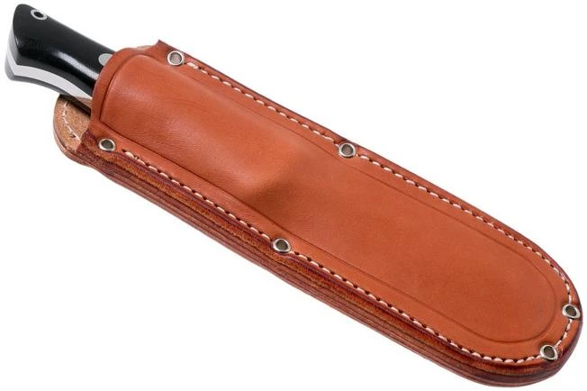 Bark River Bravo 1 CPM 3V, Black Canvas Micarta, Brown Sheath 9 Bark River Bravo 1 CPM 3V, Black Canvas Micarta, Brown Sheath - Image 7