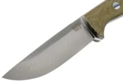 Bark River Bravo 1 CPM 154 Field Knife, Green Canvas Micarta -Knife BRK07 172GNC 03 bark river