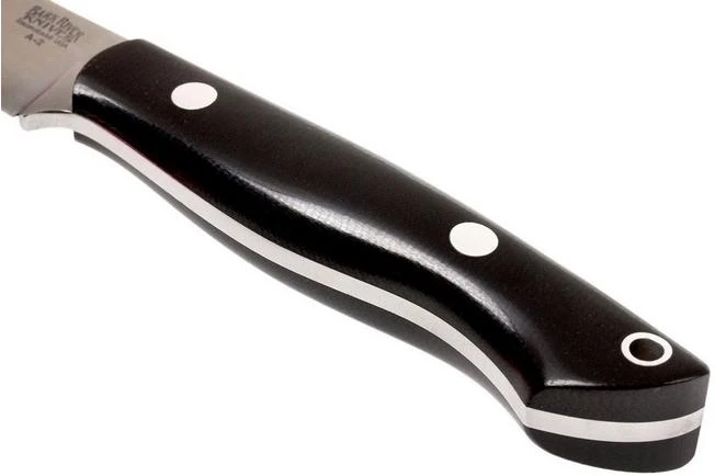 Bark River Mini Kalahari A2, Black Canvas Micarta, Brown Sheath 6 Bark River Mini Kalahari A2, Black Canvas Micarta, Brown Sheath - Image 4