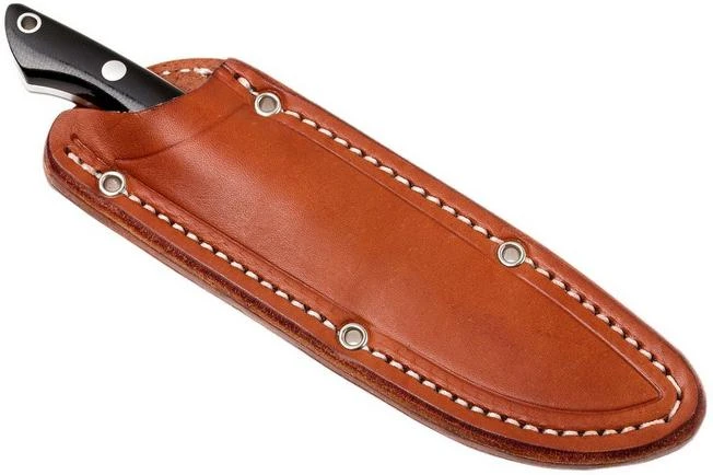 Bark River Mini Kalahari A2, Black Canvas Micarta, Brown Sheath 9 Bark River Mini Kalahari A2, Black Canvas Micarta, Brown Sheath - Image 7