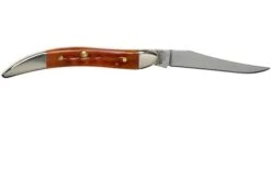 Case Knives Small Texas Toothpick Pocket Worn Harvest Orange Bone Corn Cob Jig 07400, 610096 SS Pocket Knife -Knife CE07400 02 case