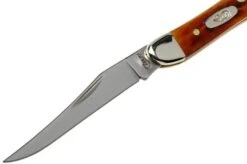 Case Knives Small Texas Toothpick Pocket Worn Harvest Orange Bone Corn Cob Jig 07400, 610096 SS Pocket Knife -Knife CE07400 03 case