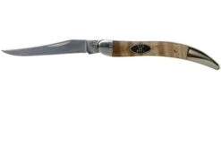 Case Small Texas Toothpick Natural Curly Maple Smooth, 25942, 710096 SS Pocket Knife