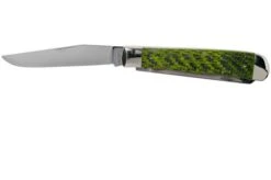 Case Trapper Green & Black Carbon Fibre-G10 Weave Smooth, 50710, 10254 SS Pocket Knife -Knife CE50710 03 case