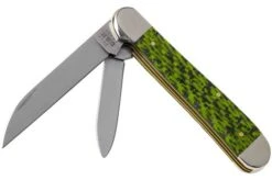 Case Copperhead Green & Black Carbon Fibre-G10 Weave Smooth, 50713, 10249W SS Pocket Knife