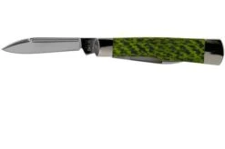 Case Gunstock Green & Black Carbon Fibre-G10 Weave Smooth, 50715, 102130 SS Pocket Knife -Knife CE50715 03 case