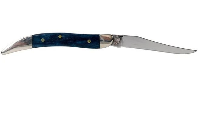 Case Small Texas Toothpick Mediterranean Blue Bone, Smooth, 52804, 610096 SS Pocket Knife 4 Case Small Texas Toothpick Mediterranean Blue Bone, Smooth, 52804, 610096 SS Pocket Knife - Image 2