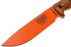 ESEE Model 6 Orange Blade 3D Neon Orange-Black G10 Survival Knife 6POR-006 Black Sheath + Clip Plate -Knife EE 6POR 006 03 esee knives