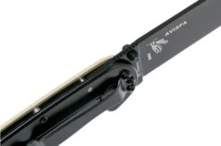 ESEE Avispa Pocket Knife, Black D2 Blade, Desert Tan Handle BRK1302DTB -Knife EE AVISPA DT B D2 06 esee knives