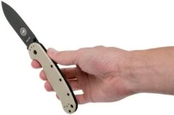 ESEE Avispa Pocket Knife, Black D2 Blade, Desert Tan Handle BRK1302DTB -Knife EE AVISPA DT B D2 08 esee knives