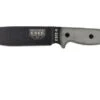 ESEE Model 6 Black Blade, Grey Handle 6P With Brown Sheath + Belt Clip -Knife EE ESEE 6P 01 esee knives ee esee 6p 01