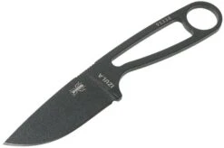 ESEE Izula Tactical Gunsmoke IZULA-TG-B Neck Knife With Black Sheath, Scales And Belt Clip -Knife EE IZULA TG 04 esee knives