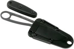 ESEE Izula Tactical Gunsmoke IZULA-TG-B Neck Knife With Black Sheath, Scales And Belt Clip -Knife EE IZULA TG 05 esee knives