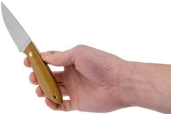Brisa Bobtail 80 Mustard Micarta Handle, 12C27, Leather Sheath 9952 -Knife ENZ 9952 06 enzo knives