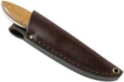 Brisa Bobtail 80 Mustard Micarta Handle, 12C27, Leather Sheath 9952 -Knife ENZ 9952 07 enzo knives