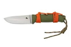 Black Fox Vesuvius Stonewashed D2 Blade, OD Green G10 Fixed Knife