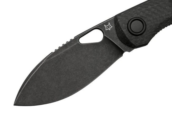 Fox Chilin FX-530-CFDSW PVD Black Stonewashed M398, Carbon Fiber Pocket Knife, Jesper Voxnaes Design 5 Fox Chilin FX-530-CFDSW PVD Black Stonewashed M398, Carbon Fiber Pocket Knife, Jesper Voxnaes Design - Image 3