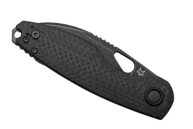Fox Chilin FX-530-CFDSW PVD Black Stonewashed M398, Carbon Fiber Pocket Knife, Jesper Voxnaes Design 8 Fox Chilin FX-530-CFDSW PVD Black Stonewashed M398, Carbon Fiber Pocket Knife, Jesper Voxnaes Design - Image 6