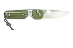The James Brand The Redstone OD Green, Stainless Serrated KN118169-01 Pocket Knife -Knife JAKN118169 01 02 thejamesbrand