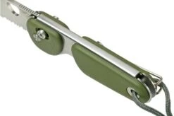 The James Brand The Redstone OD Green, Stainless Serrated KN118169-01 Pocket Knife -Knife JAKN118169 01 06 thejamesbrand