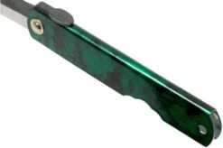 Higonokami Pocket Knife 7.3 Cm HIGOCJB, Blue Paper Steel, Jade Black Green Glitter Enamel -Knife KT HIGOCJB 06 higonokami