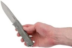 LionSteel B40 Green Canvas Micarta B40-CVG Bushcraft Knife -Knife LI B40 CVG 06 lionsteel