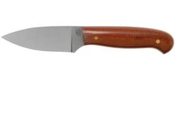 LT Wright Patriot, A2, Polished Natural Micarta, Red Liners, Leather Sheath, Outdoor Knife