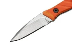Medford Necromancer S35VN Tumbled Blade, Orange G10 Handle, Neck Knife -Knife MF 22 NM 04 03 medford