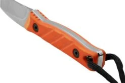Medford Necromancer S35VN Tumbled Blade, Orange G10 Handle, Neck Knife -Knife MF 22 NM 04 04 medford