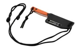 Medford Necromancer S35VN Tumbled Blade, Orange G10 Handle, Neck Knife -Knife MF 22 NM 04 06 medford