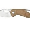 MKM Isonzo FX03M-3NC Clippoint M390, Natural Canvas Micarta Pocket Knife, Jesper Voxnaes Design -Knife MMK FX03M 3NC 01 mkm