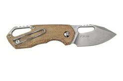 MKM Isonzo FX03M-3NC Clippoint M390, Natural Canvas Micarta Pocket Knife, Jesper Voxnaes Design -Knife MMK FX03M 3NC 02 mkm
