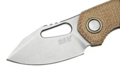 MKM Isonzo FX03M-3NC Clippoint M390, Natural Canvas Micarta Pocket Knife, Jesper Voxnaes Design -Knife MMK FX03M 3NC 03 mkm