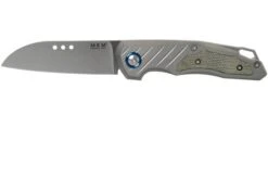 MKM Root RT-GCT Titanium Green Canvas Micarta Pocket Knife, Jens Anso Design