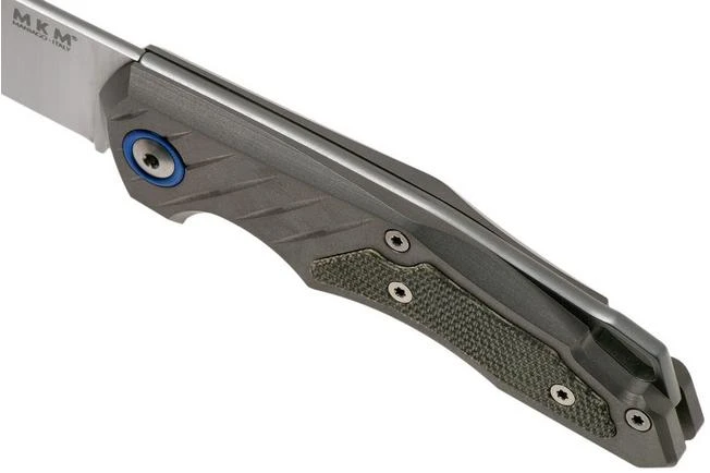 MKM Root RT-GCT Titanium Green Canvas Micarta Pocket Knife, Jens Anso Design 9 MKM Root RT-GCT Titanium Green Canvas Micarta Pocket Knife, Jens Anso Design - Image 7