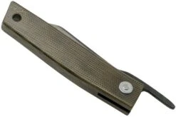 Ohta FK5 Higonokami-pocket Knife, Green Canvas Micarta -Knife OHTA OFF FK5 M G 04 ohta knives