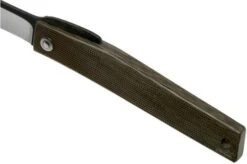 Ohta FK9 Higonokami-pocket Knife, Green Canvas Micarta -Knife OHTA OFF FK9 M G 07 ohta knives