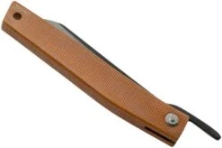Ohta FK9 Higonokami-pocket Knife, Natural Canvas Micarta -Knife OHTA OFF FK9 M N 04 ohta knives