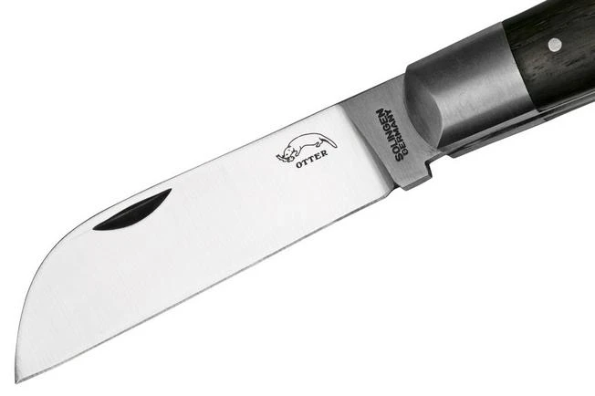 Otter Anchor Knife 172 LB Large Carbon, Smoked Oak, Stainless Anchor, Leather Strap, Pocket Knife 5 Otter Anchor Knife 172 LB Large Carbon, Smoked Oak, Stainless Anchor, Leather Strap, Pocket Knife - Image 3