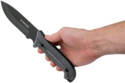 Schrade Frontier 5" Fixed Blade SCHF51M Micarta, 1095 Carbon Steel, Fixed Knife With Sharpening Stone & Firesteel -Knife SCHF51M 06 schrade