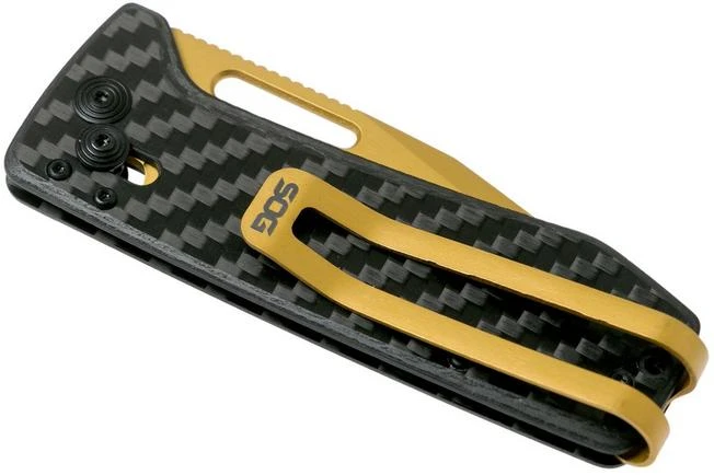 SOG Ultra XR Carbon & Gold 12-63-02-57 Pocket Knife 6 SOG Ultra XR Carbon & Gold 12-63-02-57 Pocket Knife - Image 4