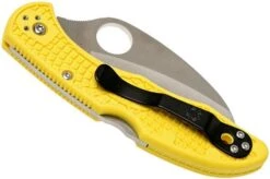 Spyderco Tasman Salt 2 C106SYL2 Pocket Knife, Yellow -Knife SPC106SYL2 04 spyderco spc106syl2 04