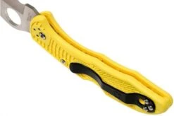 Spyderco Tasman Salt 2 C106SYL2 Pocket Knife, Yellow -Knife SPC106SYL2 05 spyderco spc106syl2 05