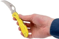 Spyderco Tasman Salt 2 C106SYL2 Pocket Knife, Yellow -Knife SPC106SYL2 08 spyderco spc106syl2 08