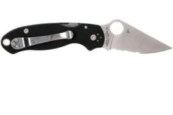 Spyderco Para 3 C223GPS Partly Serrated Pocket Knife -Knife SPC223GPS 02 spyderco spc223gps 02