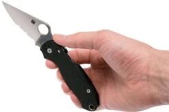 Spyderco Para 3 C223GPS Partly Serrated Pocket Knife -Knife SPC223GPS 08 spyderco spc223gps 08