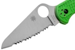 Spyderco Salt 2 Green LC200N C88FSGR2 Serrated Pocket Knife -Knife SPC88FSGR2 03 spyderco