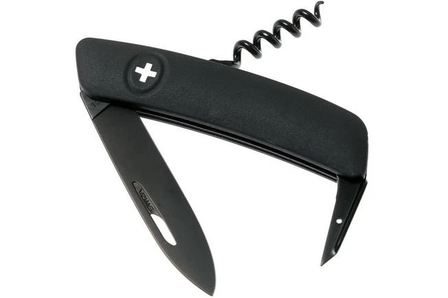 Swiza D01 All Black Swiss Pocket Knife, Black 3 Swiza D01 All Black Swiss Pocket Knife, Black