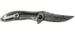 WE Knife 912CF-DS1 Synergy2 Damasteel Shredded Carbon Fibre Pocket Knife, Jim O’Young Design -Knife WK912CF DS1 02 we knife